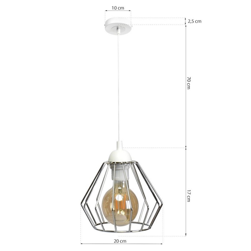 Lustra ar auklu NORMAN 1xE27/60W/230V