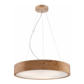 Lustra ar auklu OAK 3xE27/60W/230V ozols ø 47,5 cm - FSC sertificēts