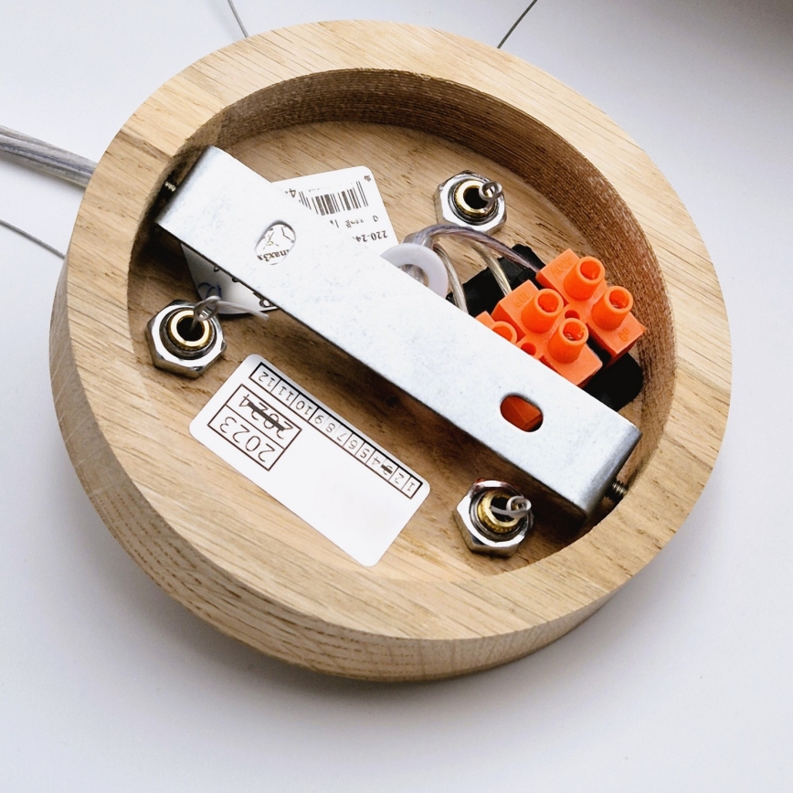 Lustra ar auklu OAK 3xE27/60W/230V ozols ø 47,5 cm