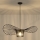 Lustra ar auklu OGGI 1xE27/40W/230V d. 80 cm melna