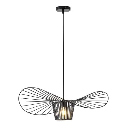 Lustra ar auklu OGGI 1xE27/40W/230V d. 60 cm melna