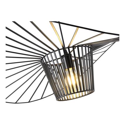 Lustra ar auklu OGGI 1xE27/40W/230V d. 80 cm melna