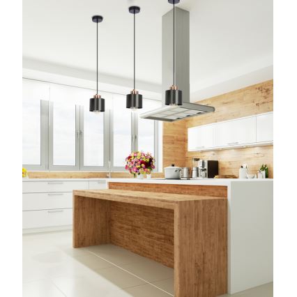 Lustra ar auklu OLENA 1xE27/60W/230V melna