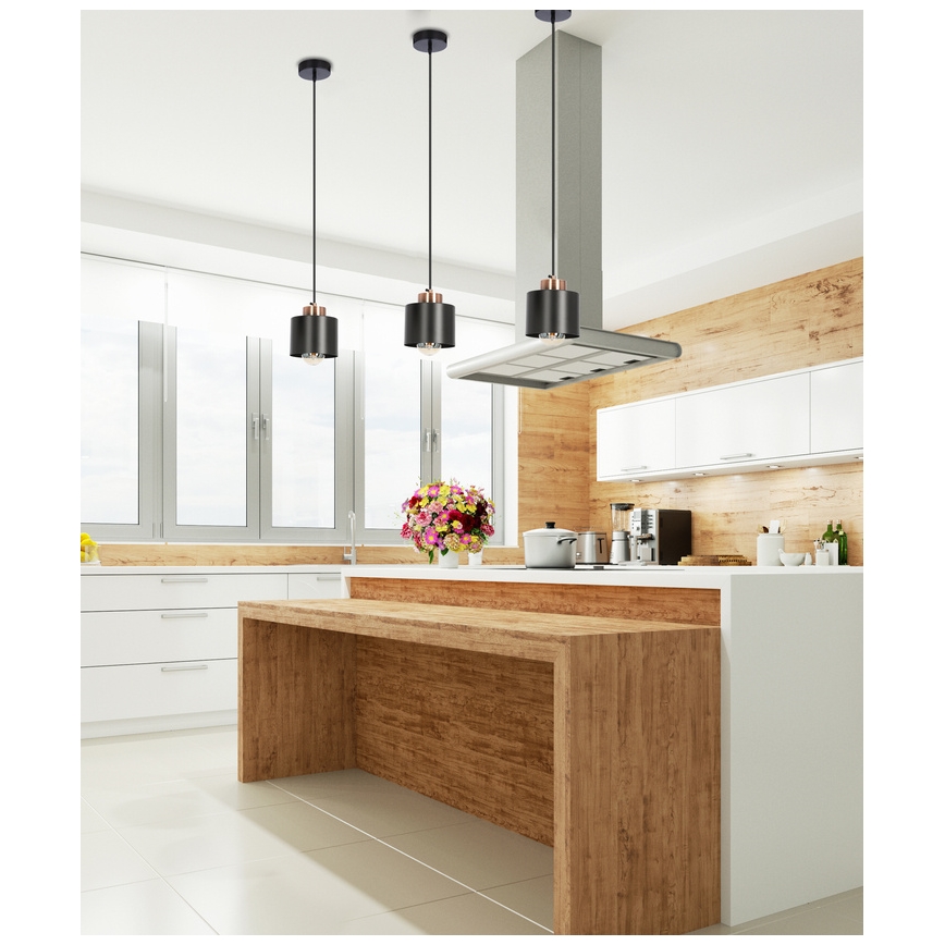 Lustra ar auklu OLENA 1xE27/60W/230V melna