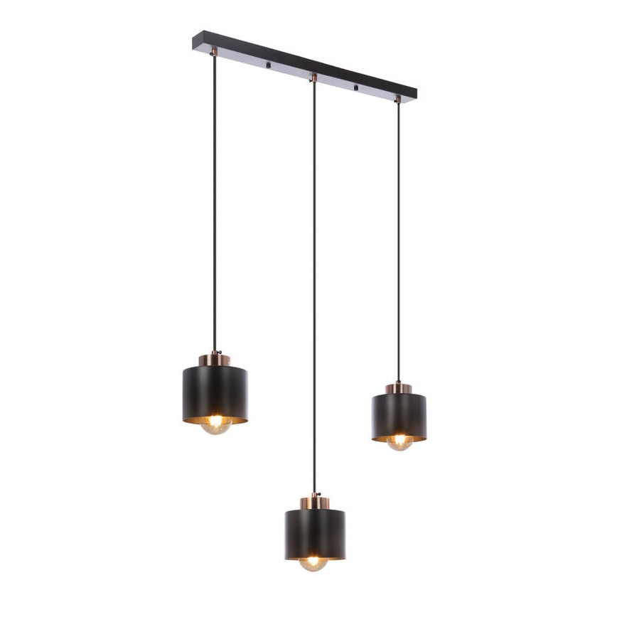 Lustra ar auklu OLENA 3xE27/60W/230V melna