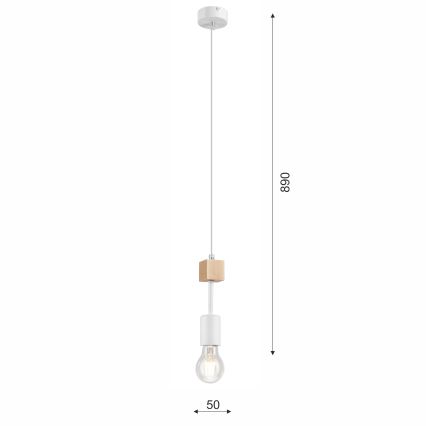 Lustra ar auklu ORAZIO 1xE27/60W/230V dižskābardis - FSC sertificēts