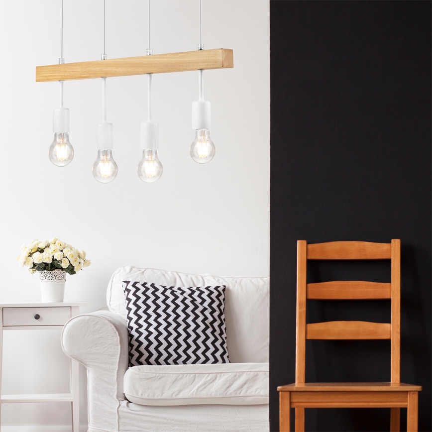 Lustra ar auklu ORAZIO 4xE27/60W/230V dižskābardis - FSC sertificēts