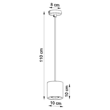 Lustra ar auklu ORBIS 1 1xGU10/40W/230V balts