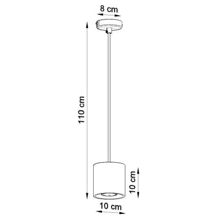 Lustra ar auklu ORBIS 1 1xGU10/40W/230V melns