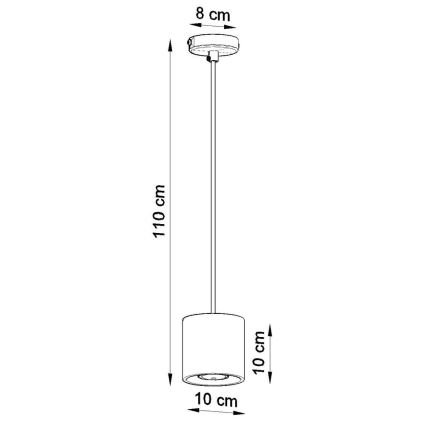 Lustra ar auklu ORBIS 1 1xGU10/40W/230V pelēka