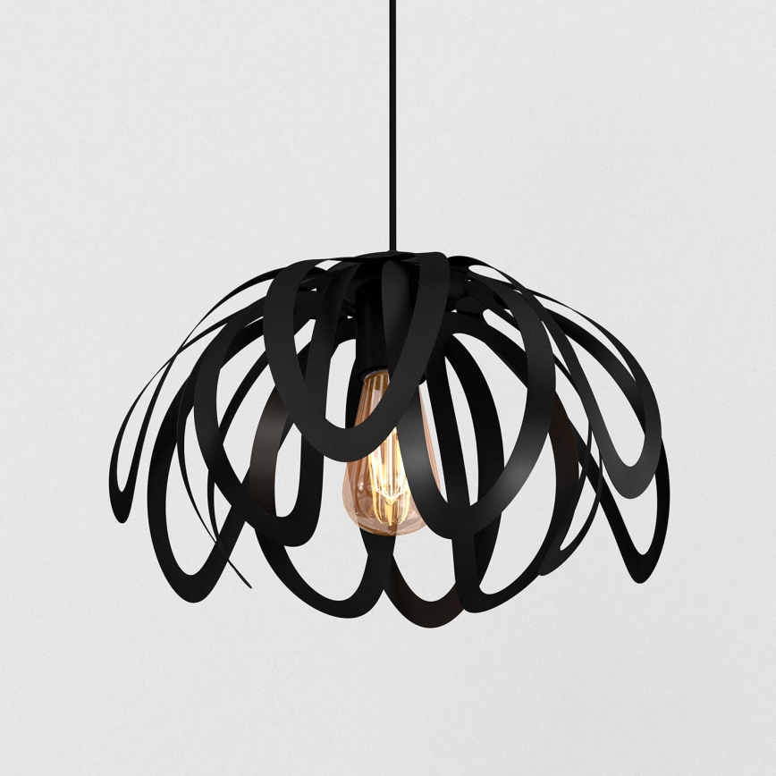 Lustra ar auklu ORCHID 1xE27/60W/230V melna