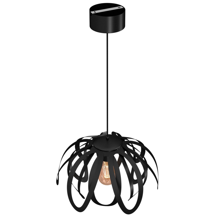 Lustra ar auklu ORCHID 1xE27/60W/230V melna