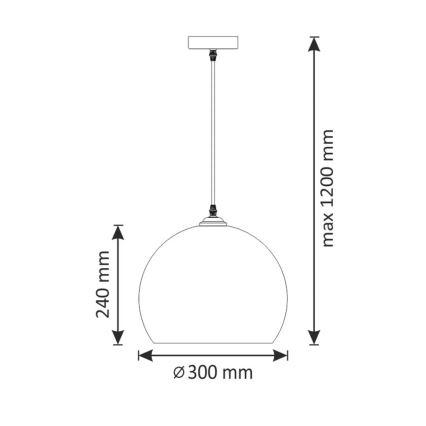 Lustra ar auklu OTIS 1xE27/20W/230V d. 30 cm