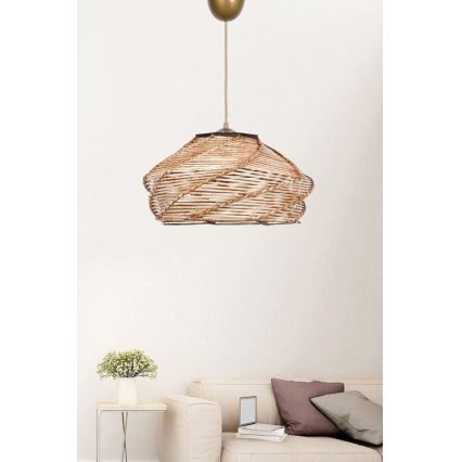 Lustra ar auklu OVALE 1xE27/60W/230V rotangpalma