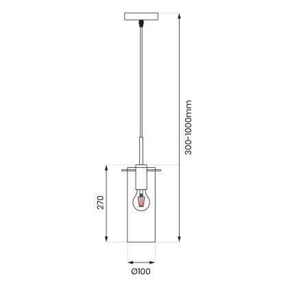 Lustra ar auklu PADOVA 1xE27/15W/230V melna