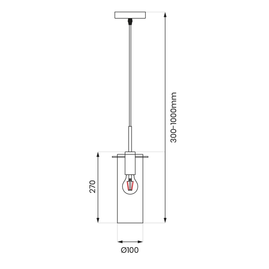 Lustra ar auklu PADOVA 1xE27/15W/230V melna