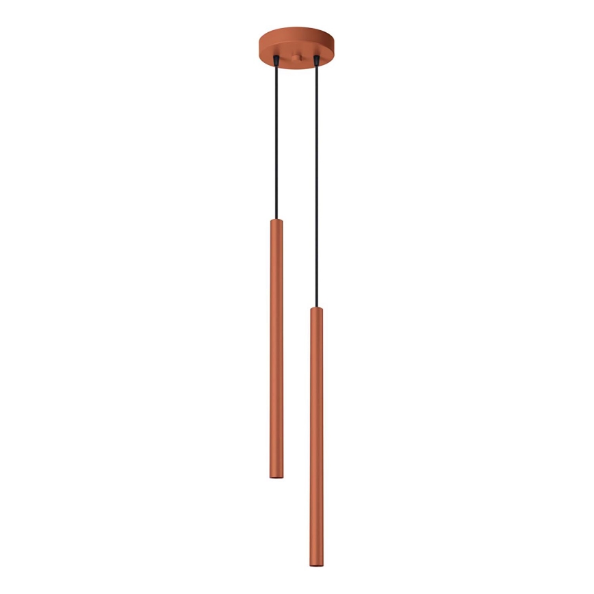 Lustra ar auklu PASTELO 2xG9/8W/230V sarkana