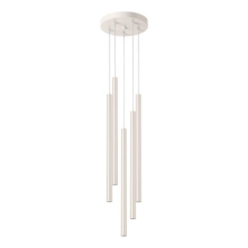 Lustra ar auklu PASTELO 5xG9/8W/230V krēmkrāsa