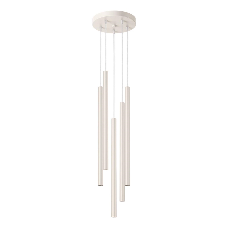 Lustra ar auklu PASTELO 5xG9/8W/230V krēmkrāsa