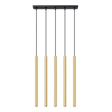 Lustra ar auklu PASTELO 5xG9/8W/230V zelta