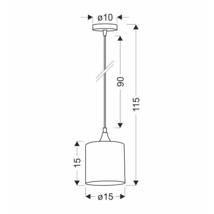 Lustra ar auklu PATTI 1xE27/60W/230V d. 15 cm zaļa