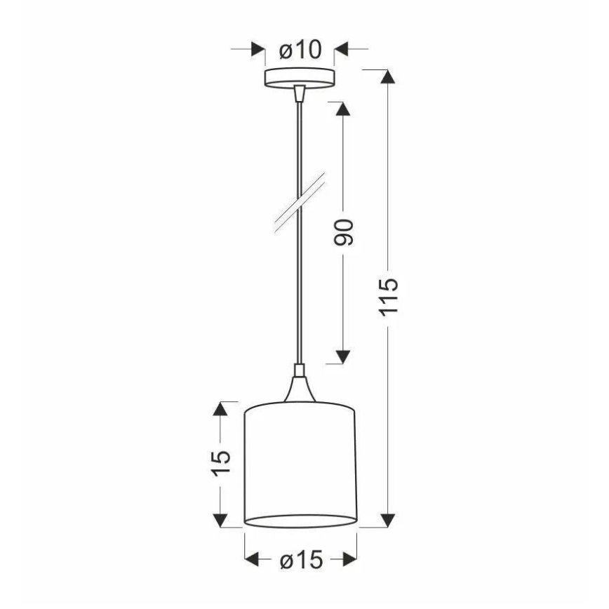 Lustra ar auklu PATTI 1xE27/60W/230V d. 15 cm zaļa