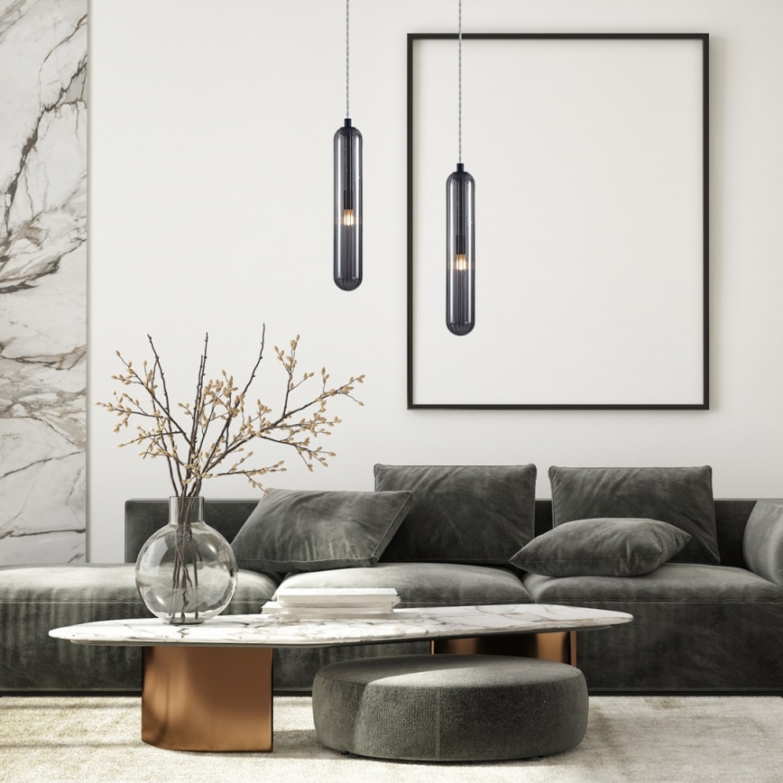 Lustra ar auklu PAX 1xG9/9W/230V melna