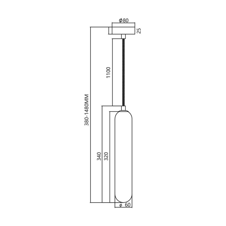 Lustra ar auklu PAX 1xG9/9W/230V zelta