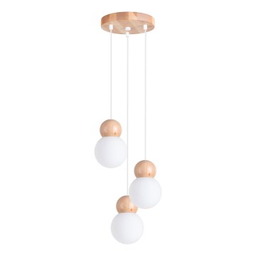Lustra ar auklu PEKKA 3xG9/8W/230V balta