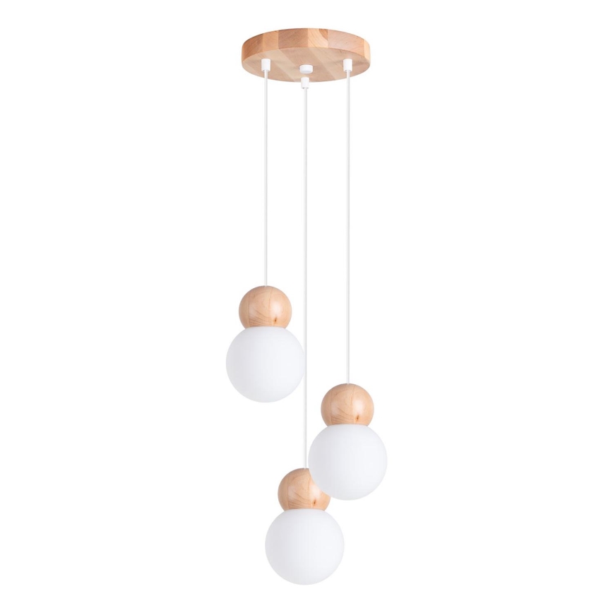 Lustra ar auklu PEKKA 3xG9/8W/230V balta