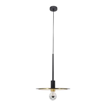 Lustra ar auklu PENY 1xE27/11W/230V melna/zeltaina