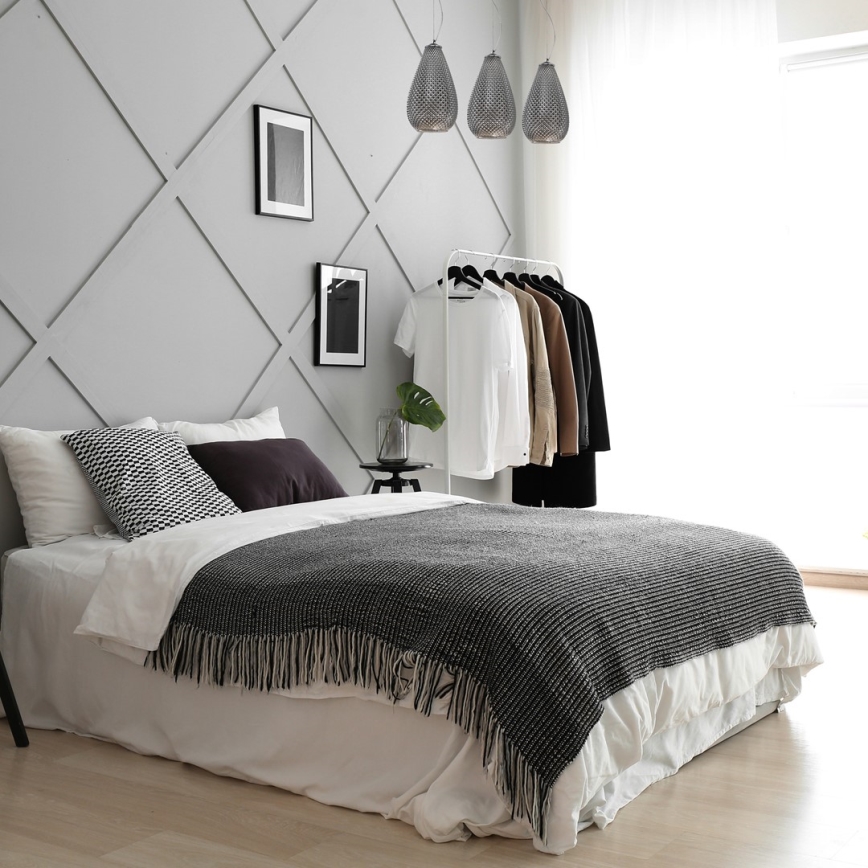 Lustra ar auklu PETRA 3xE27/60W/230V pelēka