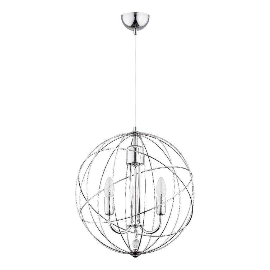 Lustra ar auklu PIKO 3xE14/10W/230V spīdīgi hromēts