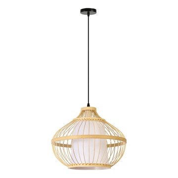 Lustra ar auklu PINCHOS 1xE27/40W/230V d. 40 cm bambusa