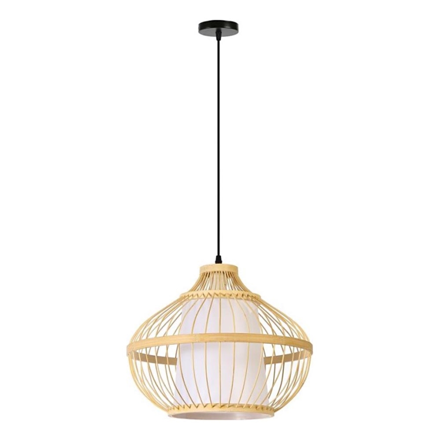 Lustra ar auklu PINCHOS 1xE27/40W/230V d. 40 cm bambusa