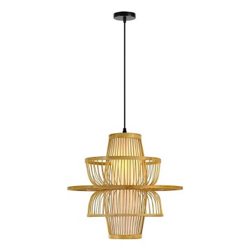 Lustra ar auklu PINCHOS 1xE27/40W/230V d. 45 cm bambusa
