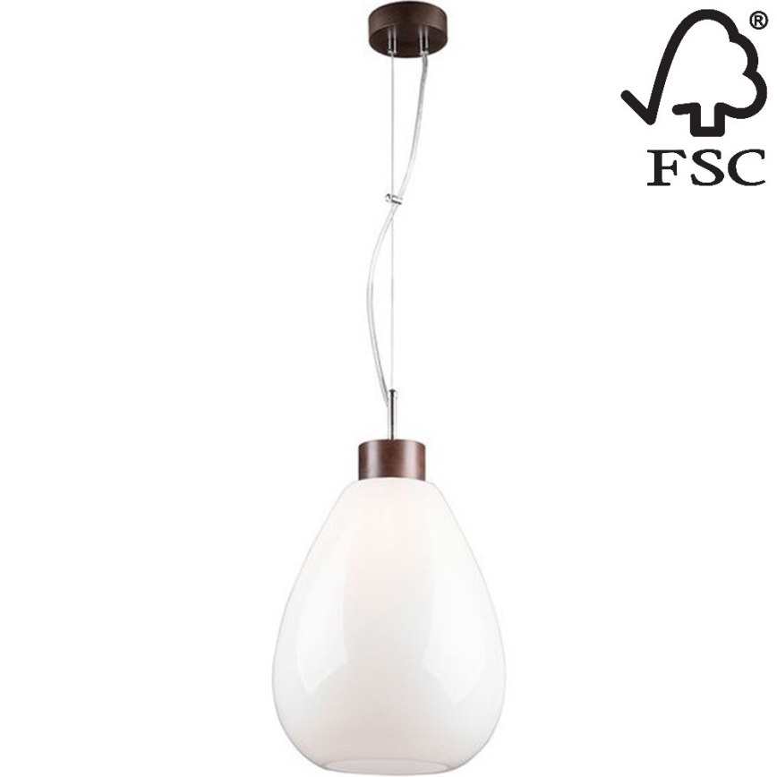 Lustra ar auklu PIRO 1xE27/60W/230V dižskābardis - FSC sertifikāts