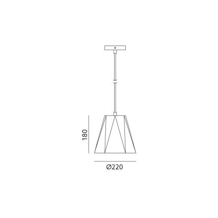 Lustra ar auklu PITTORE 1xE27/25W/230V