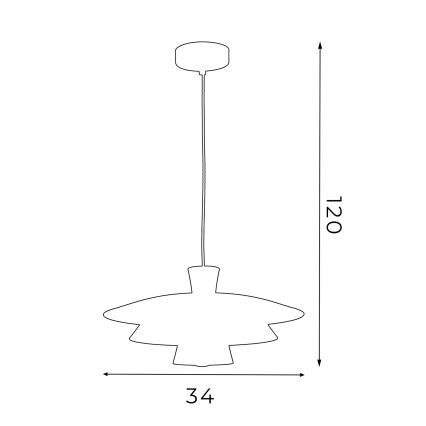 Lustra ar auklu PLATO 1xE27/15W/230V misiņš/zelta