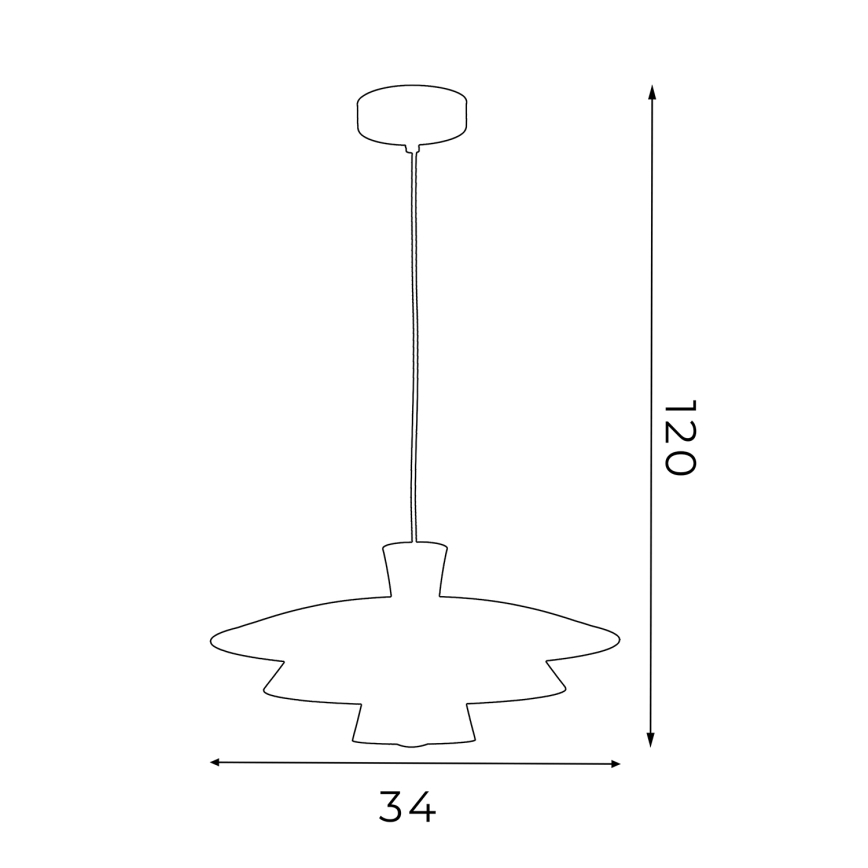 Lustra ar auklu PLATO 1xE27/15W/230V misiņš/zelta
