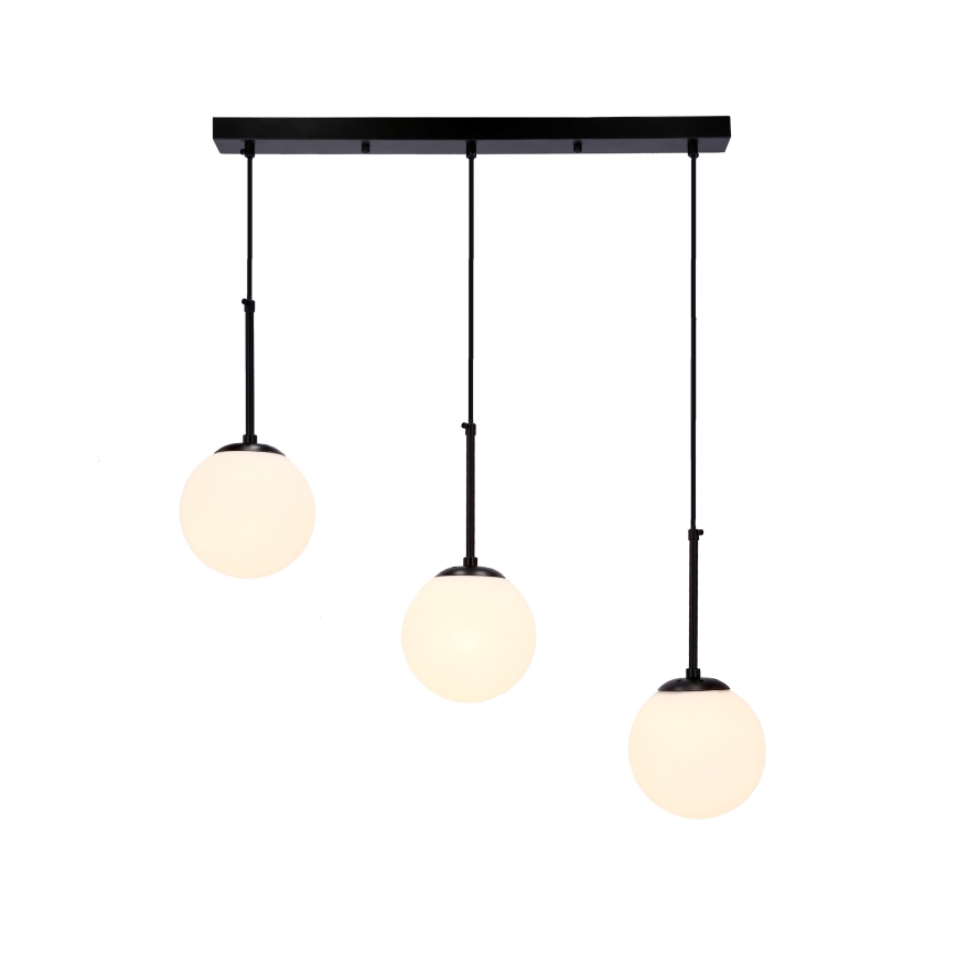 Lustra ar auklu POMPEI 3xE27/40W/230V melna