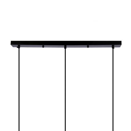 Lustra ar auklu POMPEI 3xE27/40W/230V melna