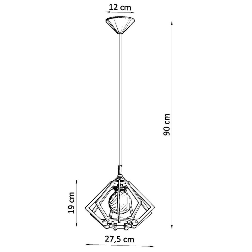 Lustra ar auklu POMPELMO 1xE27/60W/230V