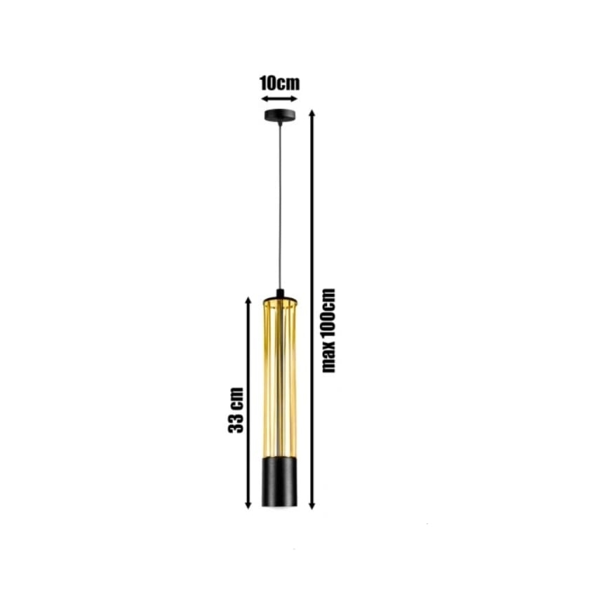 Lustra ar auklu PRESCOT 1xGU10/40W/230V zelta