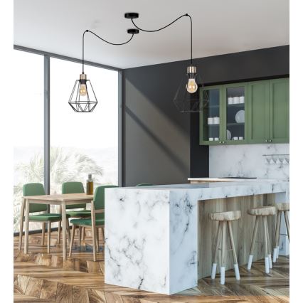 Lustra ar auklu PRIMO 1xE27/60W/230V zirneklis