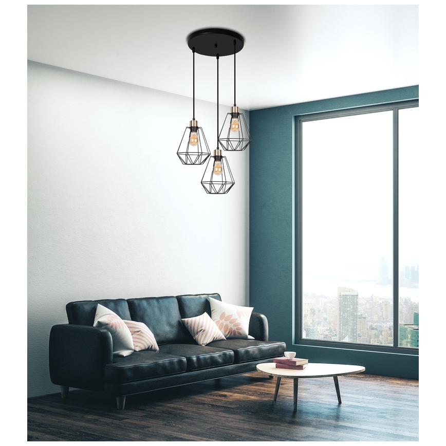 Lustra ar auklu PRIMO 3xE27/60W/230V