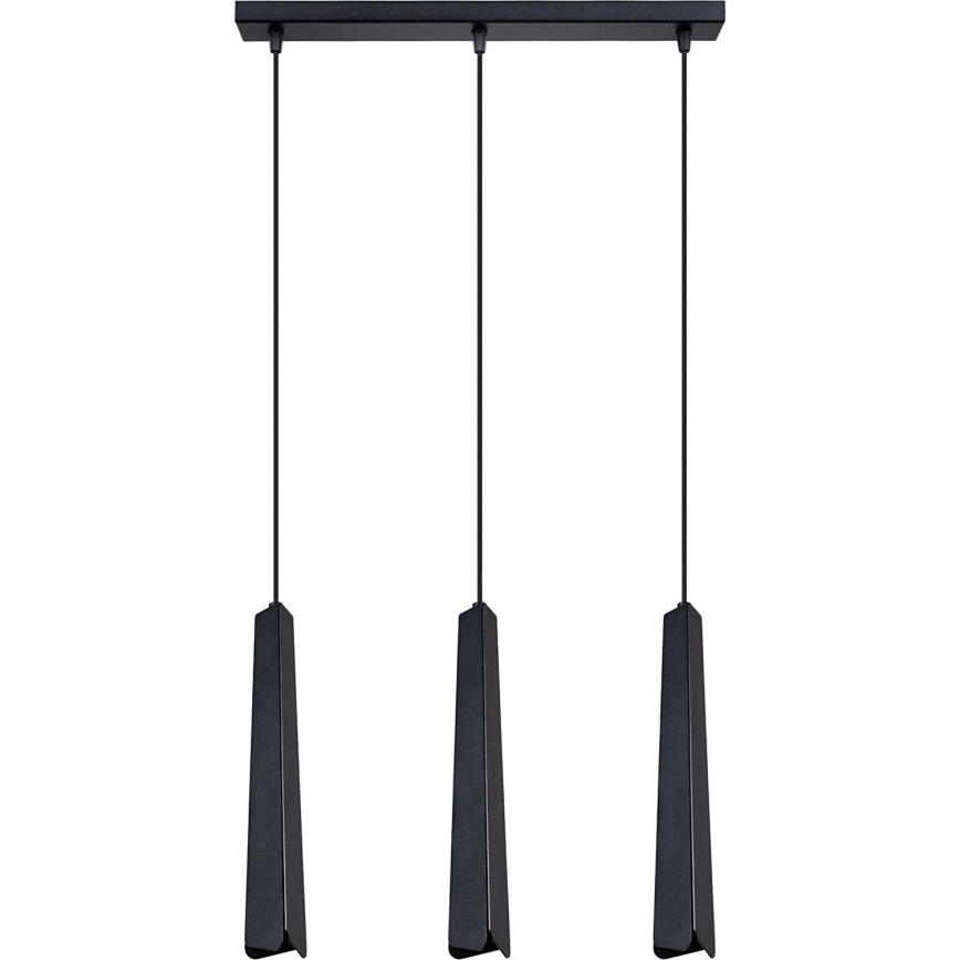 Lustra ar auklu PRYSM 3xG9/8W/230V melna