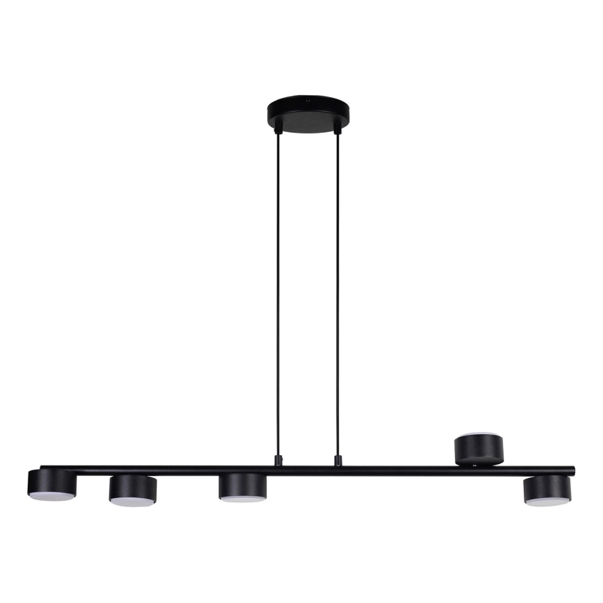Lustra ar auklu PUNTO 5xGX53/12W/230V melna