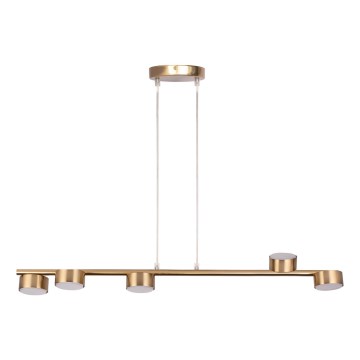 Lustra ar auklu PUNTO 5xGX53/12W/230V zelta