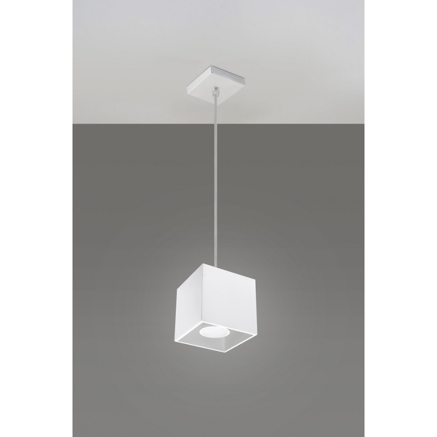 Lustra ar auklu QUAD 1 1xGU10/40W/230V balts